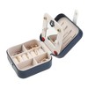 Unique Bargains Mini Travel Portable PU Leather Jewelry Organizer Case Storage with Mirror - 4 of 4