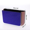 Unique Bargains Car Trash Can Foldable Back Seats Rhinestone Plastic Trash Bin Blue Black 1 Pcs - 4 of 4