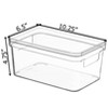 Basicwise Clear Storage Container with Lid For Kitchen Pantry Cabinet & Fridge Storage For Organizing, Durable Bin For Home Dorm or Office Use - 4 of 4