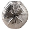Modern Metal Shell-Patterned Vase Perfect for Home, Office, Bedroom, or Table Decor - Contemporary House Centerpiece That Reflects Style - 14" Silver - 2 of 4