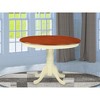 East West Furniture, Hartland  Table  42"  diameter  Round    Table  -Buttermilk  and  Cherry  Finish - 2 of 3