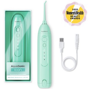 AquaSonic Icon Electric Water Flosser - 150ml Tank, Cordless Rechargeable, Waterproof, Portable Oral Irrigator - 1 of 4