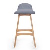 NicBex Wooden Bar Stools Set of 2, Fashion Upholstered Counter Stool Chair with Back for Bar, Kitchen - 4 of 4
