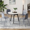 GlasFlength Dining Sets, Modern Plastic Stackable Dining Chair Set of 4 with Metal Legs for Indoor or Outdoor, Gray, 17.7"*16.1"*33.3" - 4 of 4