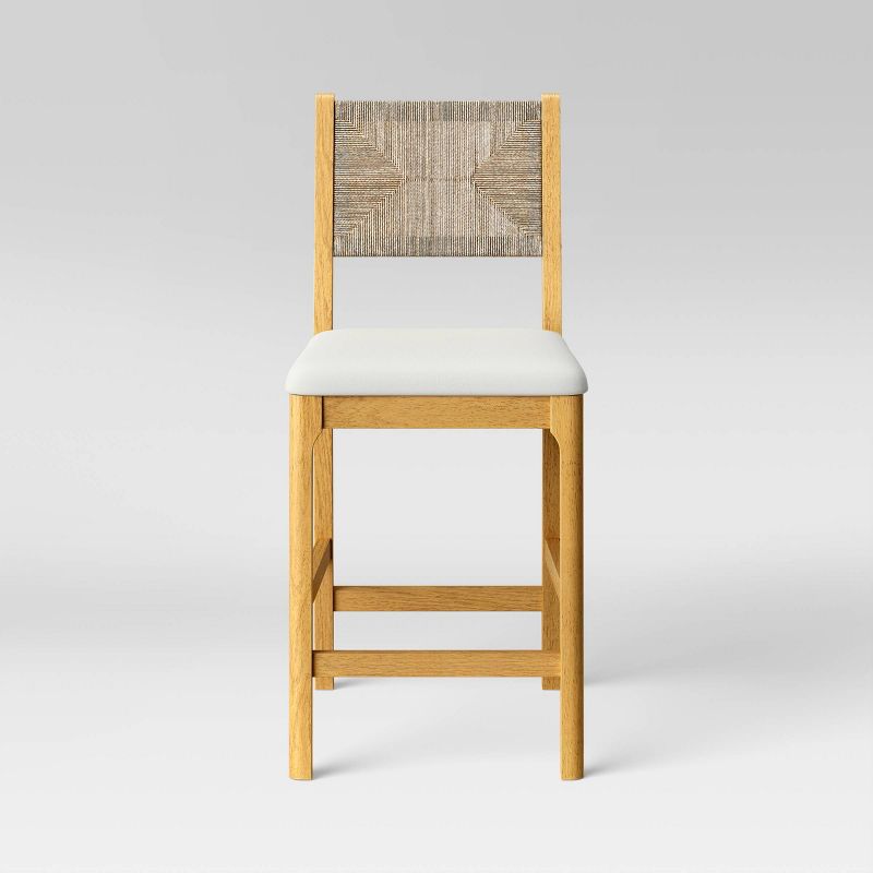 Bowman Counter Height Barstool Woven and Wood - Threshold&#8482;, 1 of 13