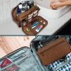Travel Toiletries Bag | Water-resistant Dopp Kit, PU Leather Shaving Pouch Organizer for Accessories - 3 of 4