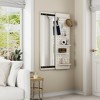 KWPZQEB Wall Mounted Full Length Mirror, Full Body Mirror with Shelf & Hook, Wall Mirror with Storage Multifunctional Design for Bedroom, Entry - 2 of 4