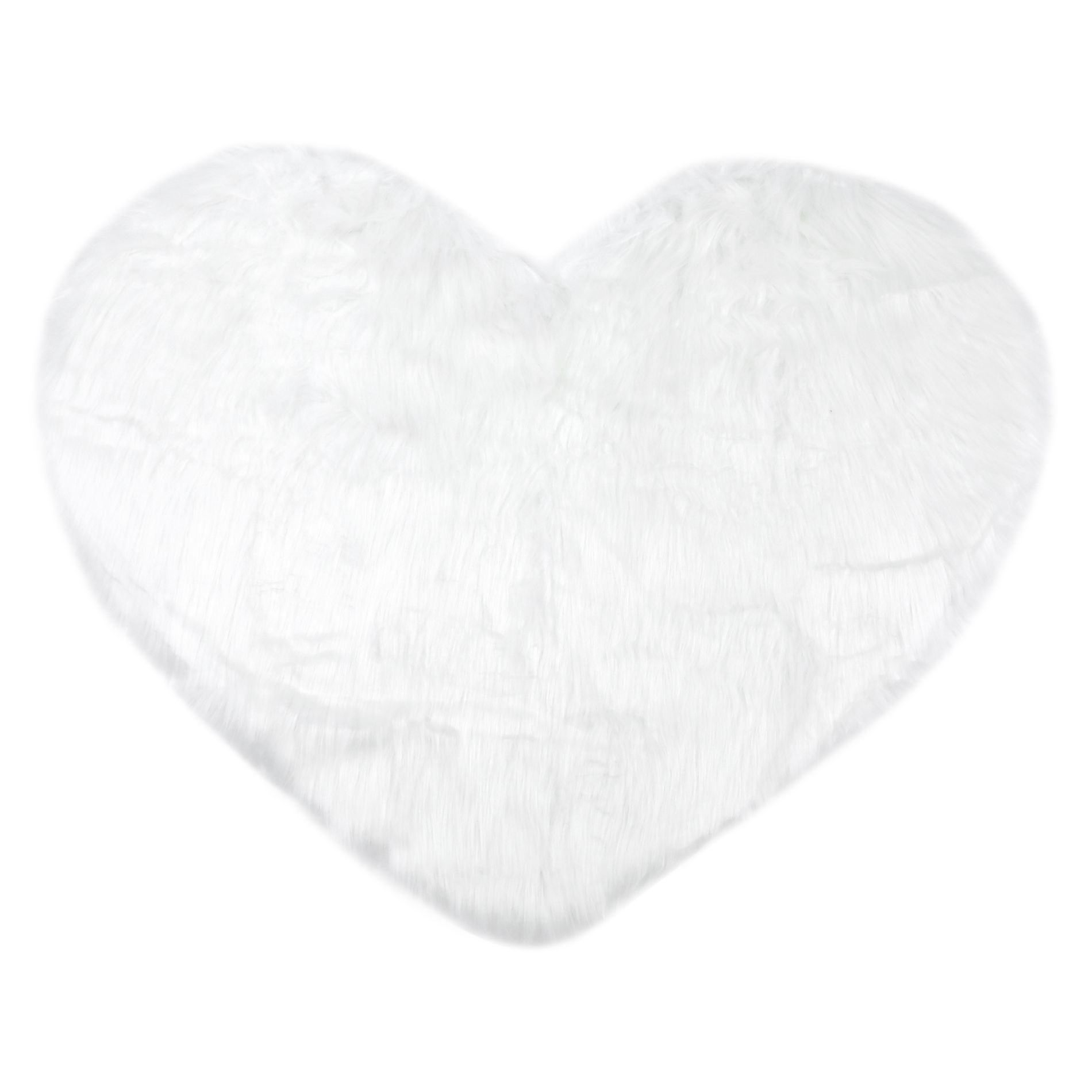REGALWOVEN Heart Shape Plush Soft Absorbent Washable Shag Cute Floor Home  Area Mat