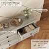 ALEXOUN Farmhouse Style Retro Wooden Dresser with 6 Drawer,Wood Storage Cabinet Drawers Chest for Bedroom - 2 of 4