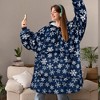 PAVILIA Faux Shearling Wearable Blanket Hoodie, Cozy Oversized Hooded Sweatshirt Adults, Warm Fleece Big Pocket - 3 of 4