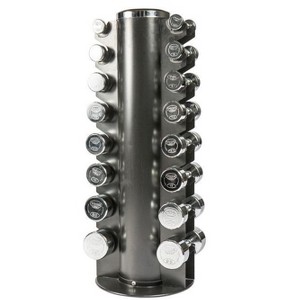 York Chrome Dumbbell Club Pack with Vertical Rack Full Set of Dumbbells for Home and Gym Strength Training - 1 of 3