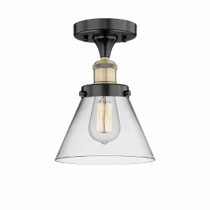 Cone - 1 Light Semi-Flush Mount In Industrial Style-9.75 Inches Tall and 7.75 Inches Wide - 1 of 1