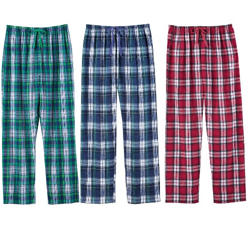 Flannel Pajama Pants - White/blue plaid - Ladies