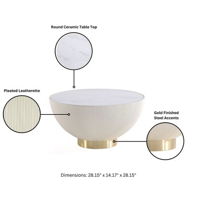Modern Multicolor Ceramic and Gold Accent Table Set