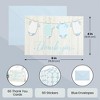 Pipilo Press 60 Pack Baby Shower Thank You Cards with Blue Envelopes for Boy - 6 x 4-inch with 60 Stickers - 4 of 4