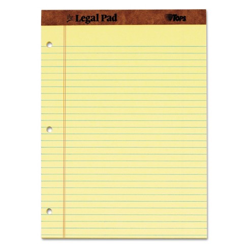 Tops The Legal Pad Ruled Perf Pad Legal Wide 11 3 4 X 8 1 2 Canary 50 Sheets Dz Target