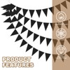 Unique Bargains 49ft Felt Fabric Triangle Bunting Garland Party Banner 1 Pcs - 3 of 4