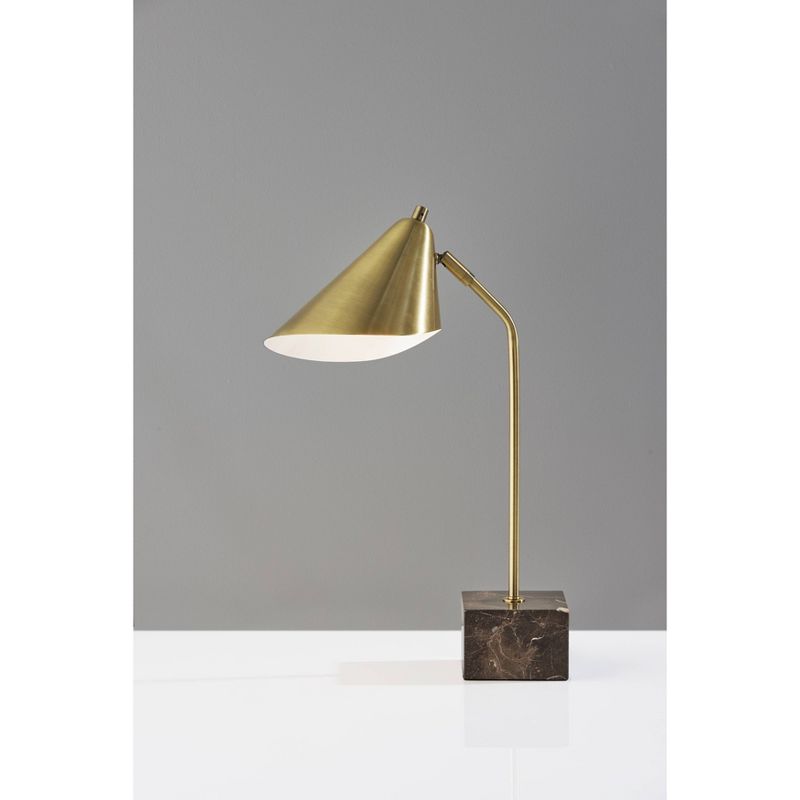 Hawthorne Desk Lamp Antique Brass - Adesso, 3 of 7