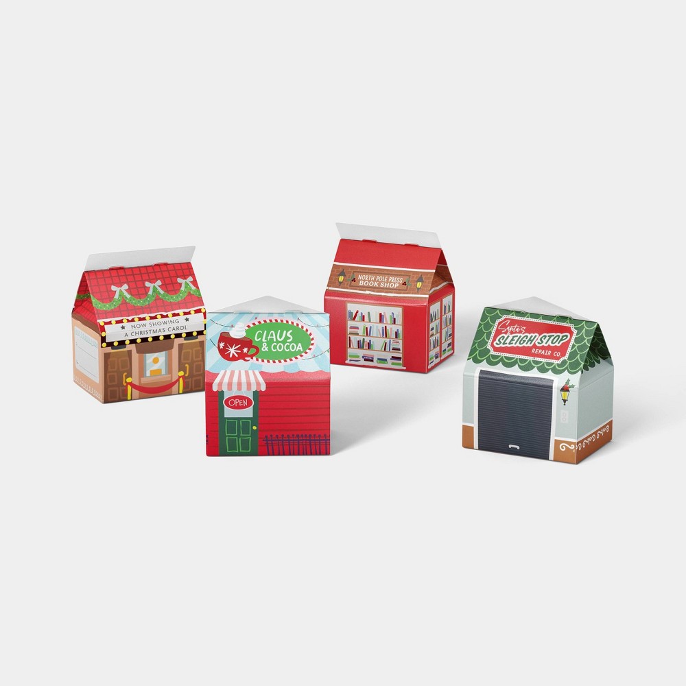 4ct Christmas Treat Gift Boxes Shoppes - Wondershop™