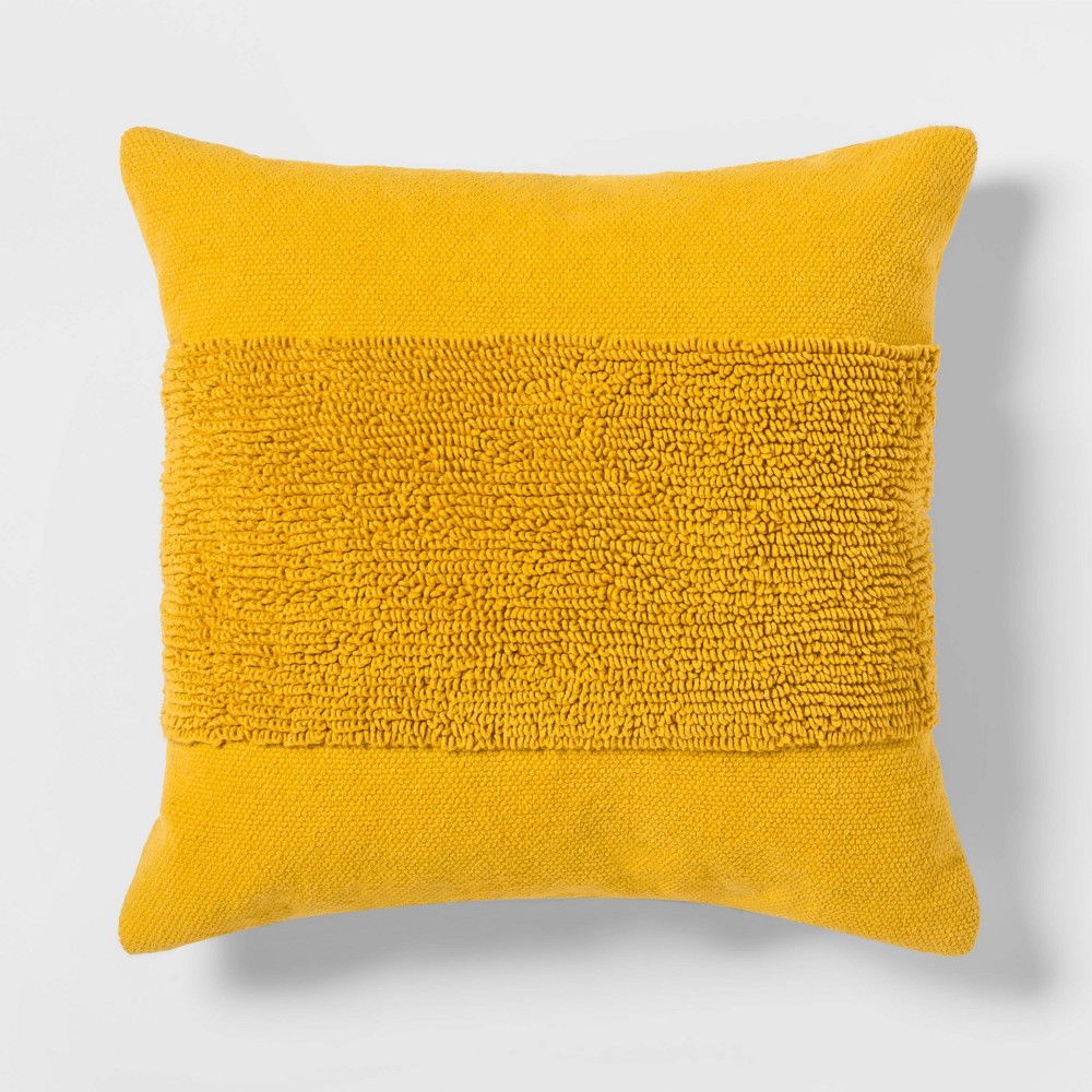 Modern Tufted Square Throw Pillow Summer Wheat - Project 62