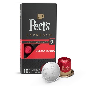 Peet's Espresso Crema Scura Medium Roast Aluminum Capsules - 10ct/1.87oz - 1 of 4