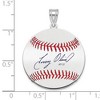Black Bow Jewelry Sterling Silver Tony Oliva Signature MD Enamel Baseball Pendant - 4 of 4