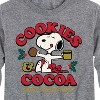 Boys' - Peanuts - Snoopy Christmas Cookies and Cocoa Long Sleeve Graphic T-Shirt - 2 of 4