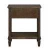 VYNXARIA French-Inspired Design Nightstand,Classic night stand with open storage,Brown - 3 of 4