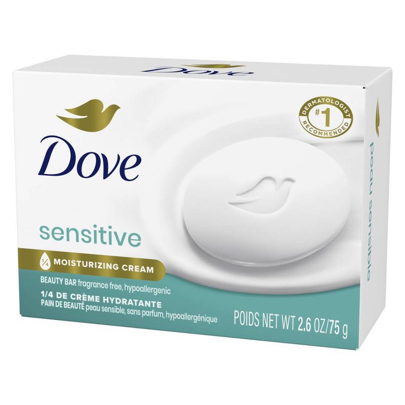 Dove Beauty Sensitive Skin Bar Soap - Unscented - Trial Size- 2.6oz, 3 of 9