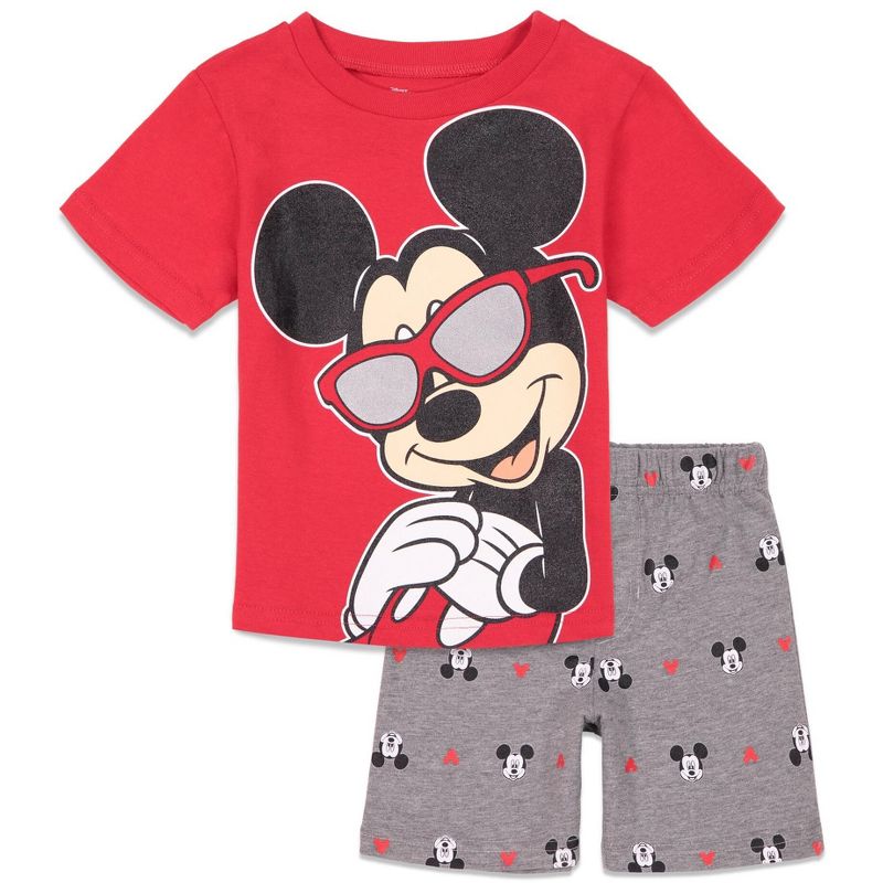 Disney Mickey Mouse T-Shirt and Shorts Outfit Set Infant to Big Kid, 1 of 8