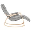 vidaXL Rocking Chair Light Gray Fabric - 4 of 4