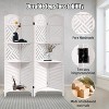 Room Divider with 3-Tier Shelves, 4-Panel Folding Privacy Screen for Bedroom Living Room - Storage Organizer for Small Spaces, Apartment Office - 2 of 4