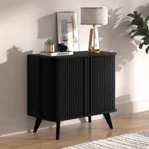 Galano Fluted Door Sideboard Cabinet 27.6" W x 15.6" D x 27.8" H - 1 of 4