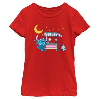Girl's Lilo & Stitch Street Food Stitch T-Shirt