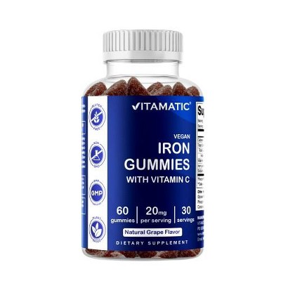 Iron 20mg with Vitamin C - 60 Vegan Gummies