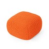 Hollis Knitted Cotton Square Pouf - Christopher Knight Home - 2 of 4