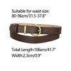 INSPIRE CHIC Women PU Leather Belts Bronze Metal Pin Buckle Thin Waist Belts for Jeans Dress - 3 of 4