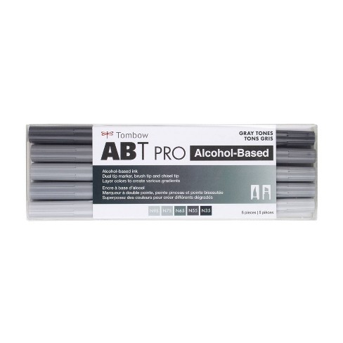 ABT PRO Alcohol-Based Art Markers, Gray Palette, 12-Pack