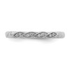 Black Bow Jewelry 2.5mm 14k White Gold .04 Ctw Diamond Stackable Twist Band - 3 of 4