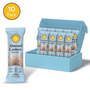Quick Fit Bites Almond Cashew Raw Bites, 2 Crunchy & Nutty Bites Bursting with Flavor, Vegan, Gluten-Free, Kosher & Dairy Free - 10 Pack - 1 of 4