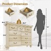 Jojoka Dresser for Bedroom,Farmhouse Dresser with 9 Drawer,Chest of Drawer with Wooden Legs for Bedroom - 2 of 4