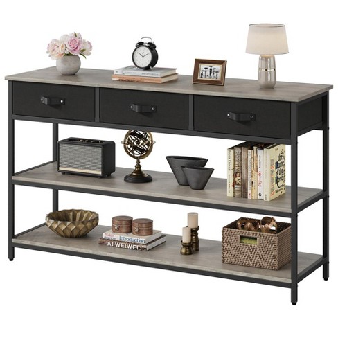 Whizmax Console Table With 3 Drawers, 3 Tier Entryway Table With ...