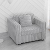44'' Modular Accent Chair in Plush Faux Fur,Oversized Comfy Living Room or Bedroom Chair with Wide Seat and Flexible Layout–Maison Boucle - 2 of 4