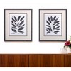 HomeRoots Set of Two Beige And Black Leaves Framed Art - 2 of 4