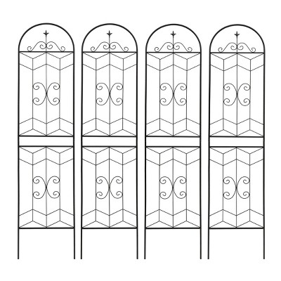 NicBex Metal Garden Arch Rust-Proof Trellis, Garden Trellis Cucumber Trellis for Climbing Plants Outdoor for Garden