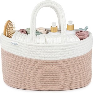 Large Portable Baby Diaper Caddy Organizer Nursery Storage Bin and Car Travel Basket by Comfy Cubs - 1 of 4