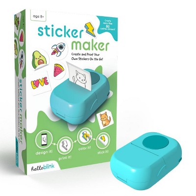 Ceaco Hello Blink Sticker Maker Create Your Own Stickers - Bluetooth Mini Thermal Sticker Printer Craft