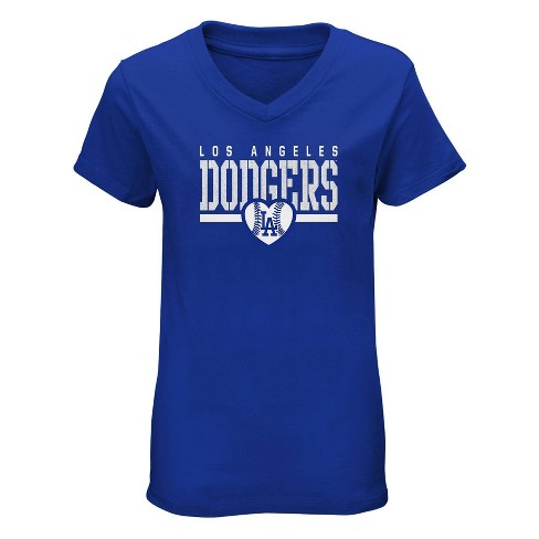 MLB Los Angeles Dodgers Girls' Crew Neck T-Shirt - XS