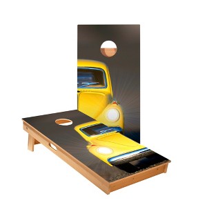 Skip's Garage | Mini Yellow Car Cornhole Boards - ACA Star Series - 1 of 3