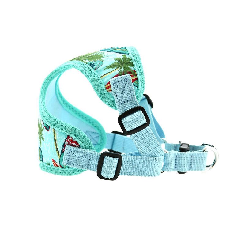 Doggie Design Wrap and Snap Choke Free Dog Harness-Surfboards and Palms, 4 of 5